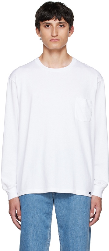 Photo: Nanamica White Pocket Long Sleeve T-Shirt