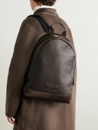 TOM FORD - Suede-Trimmed Full-Grain Leather Backpack