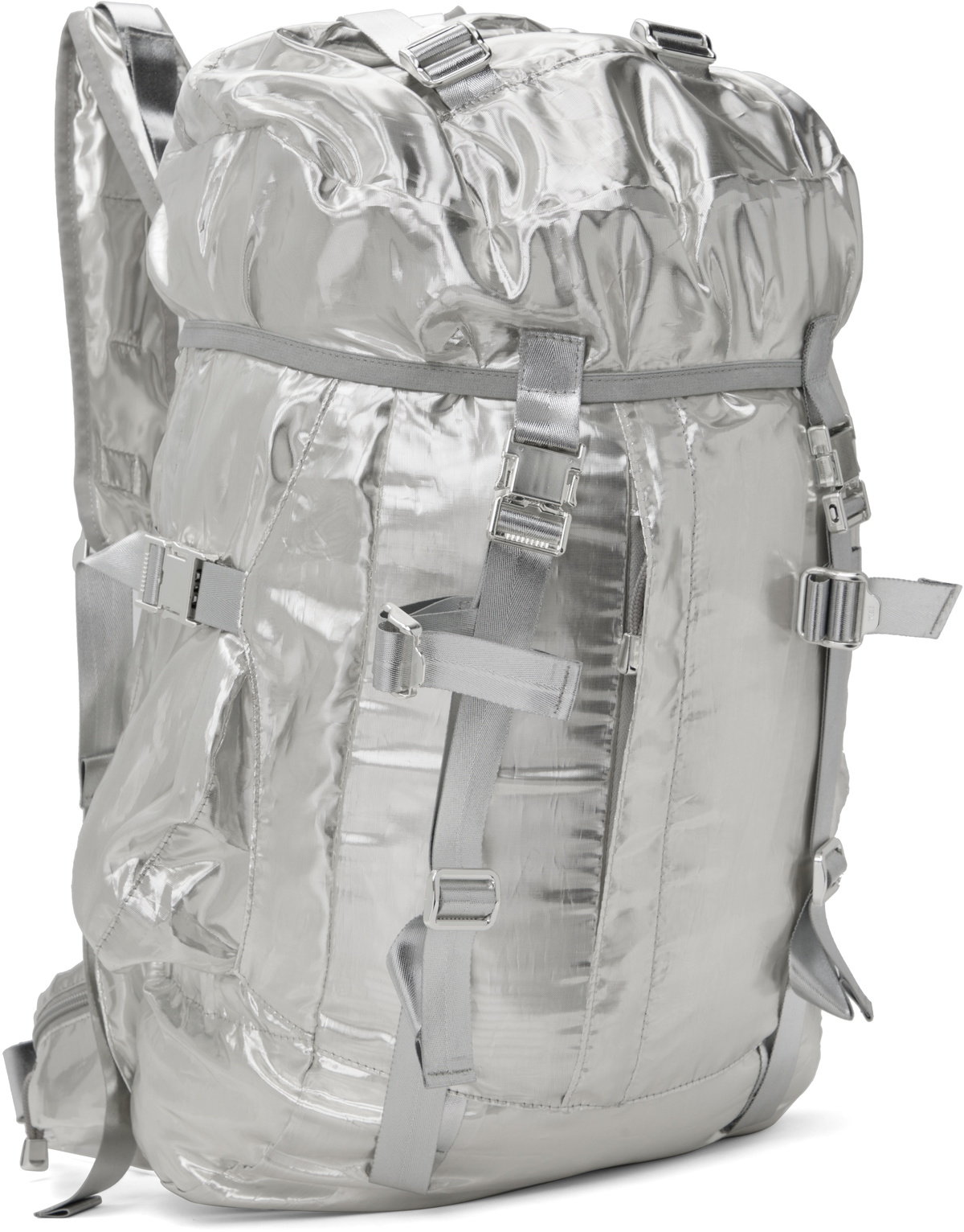 Junya Watanabe Silver Polyester Glitter Organdy Backpack