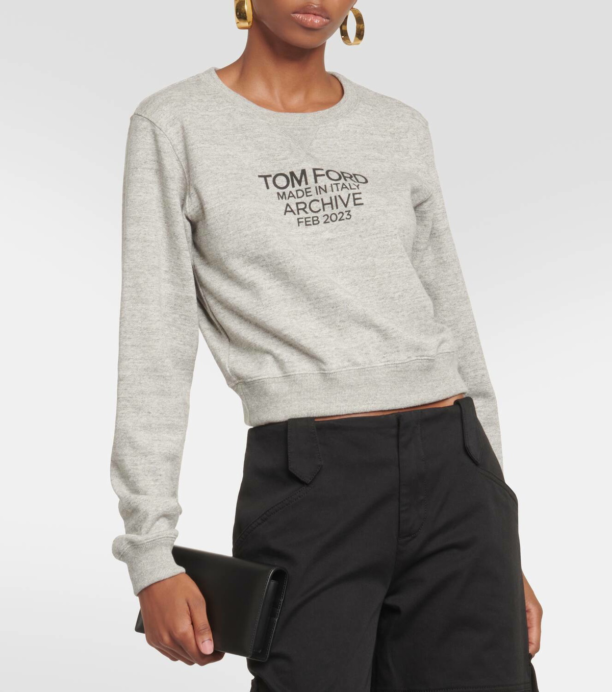 Tom Ford Logo cotton jersey sweatshirt