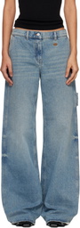 Courrèges Blue Hammer Denim Baggy Jeans