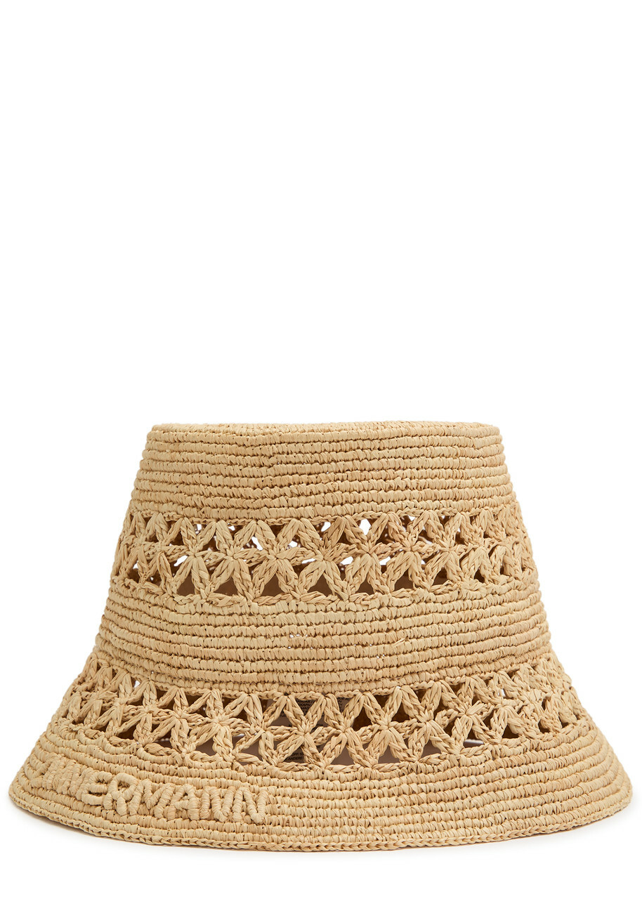 Zimmermann Raffia Bucket hat Natural