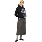Simone Rocha Black Boxy Pony Kid Print Hoodie