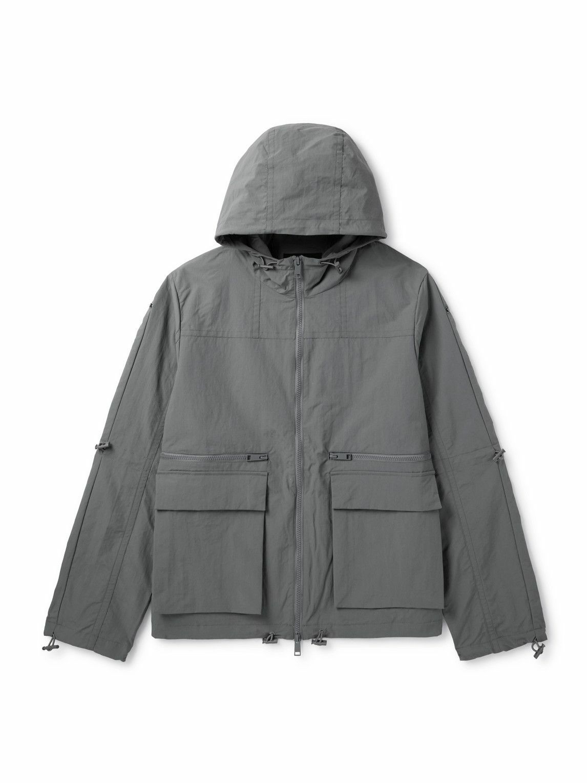 SAIF UD DEEN - Nylon Hooded Jacket - Gray
