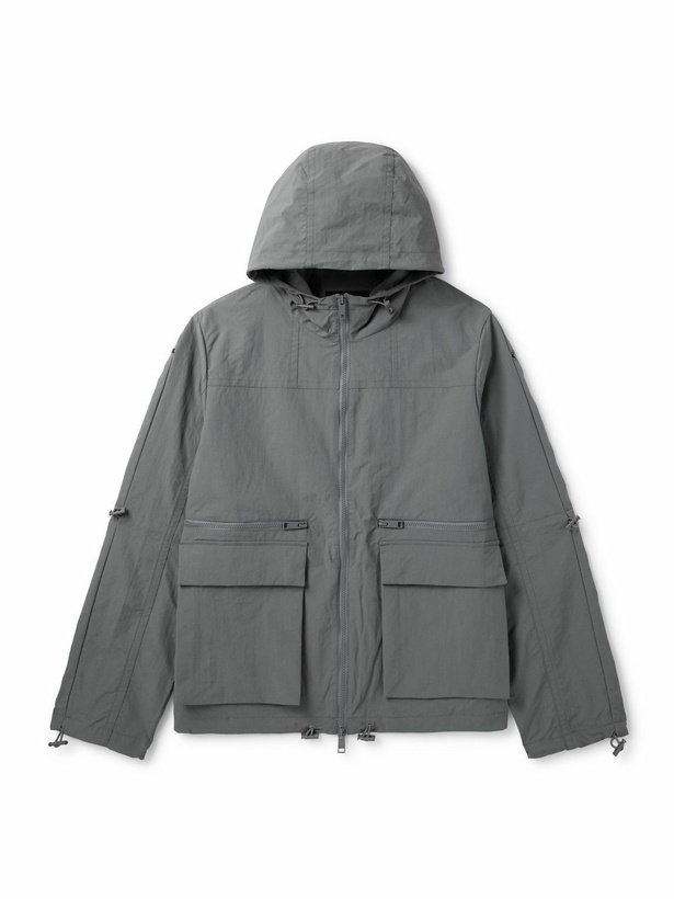 Photo: SAIF UD DEEN - Nylon Hooded Jacket - Gray