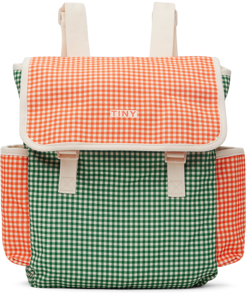TINYCOTTONS VICHY BACKPACK summer red/dark green TINYCOTTONS VICHY BACKPACK summer red/dark green