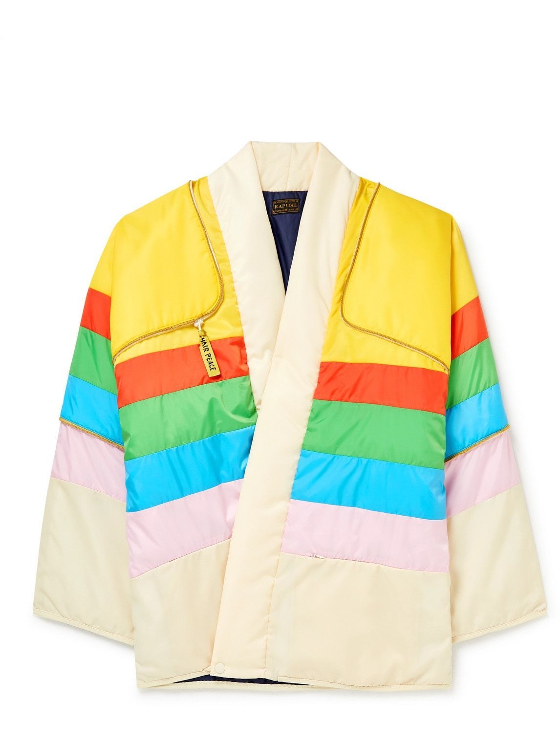 Photo: KAPITAL - Colour-Block Quilted Shell Bomber Jacket - Yellow