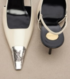 Saint Laurent Jeanne leather slingback pumps