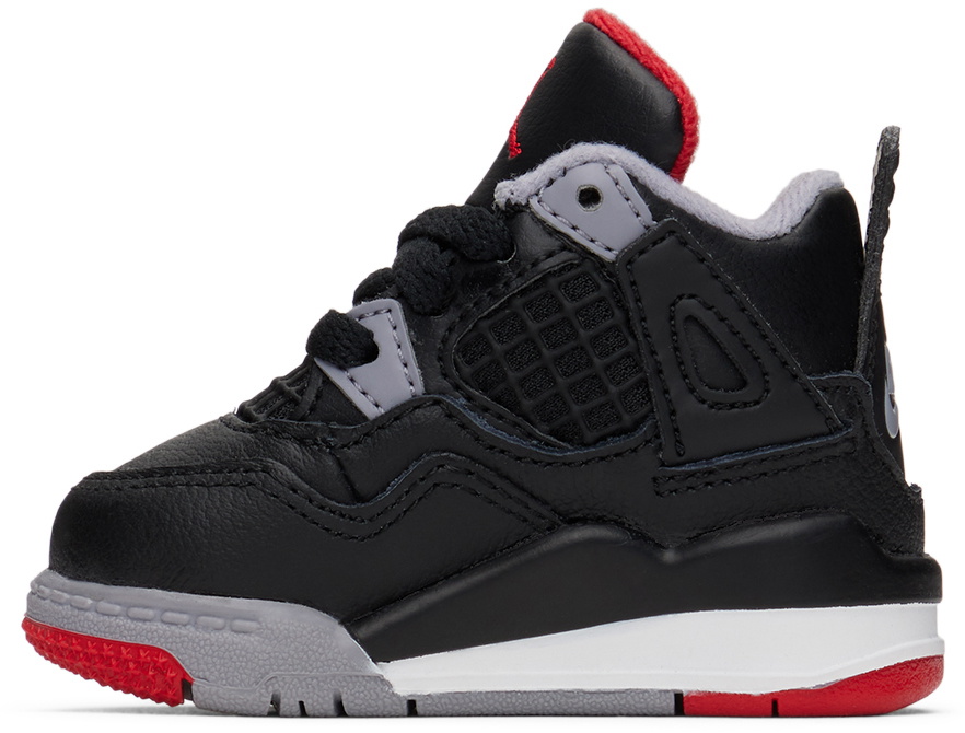 Nike Jordan Baby Black & Gray Jordan 4 Retro Sneakers Nike Jordan Brand