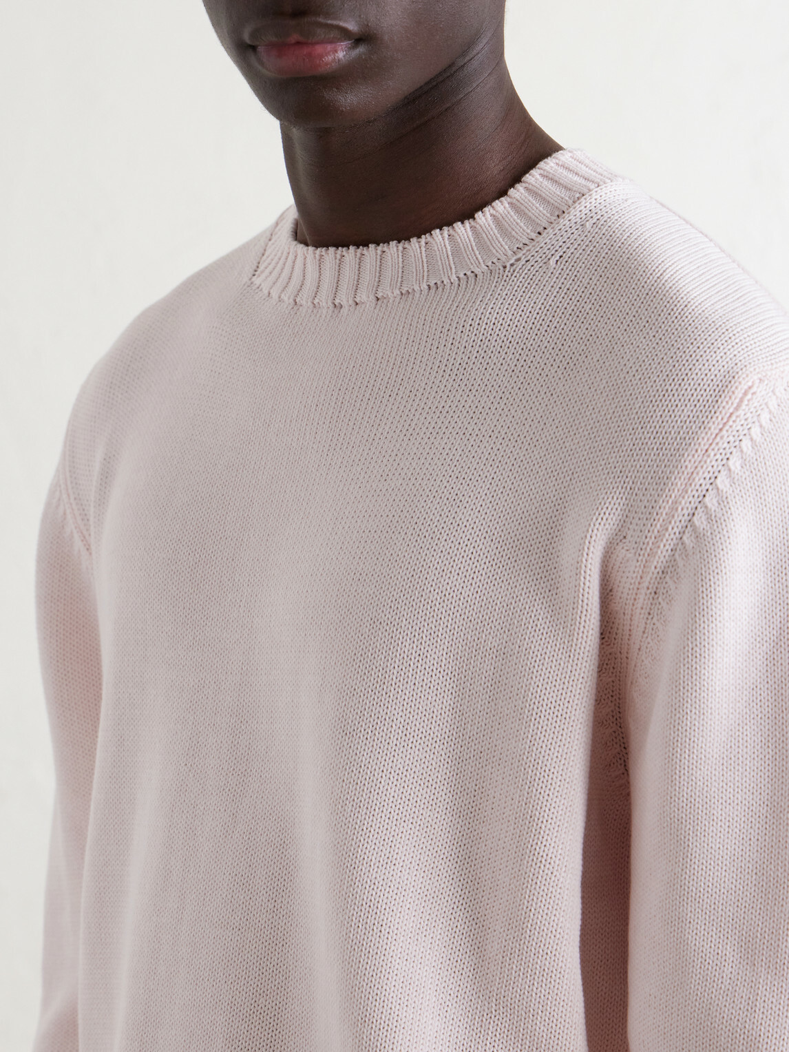 William Lockie - Knitted Cotton Sweater - Pink