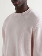 William Lockie - Knitted Cotton Sweater - Pink