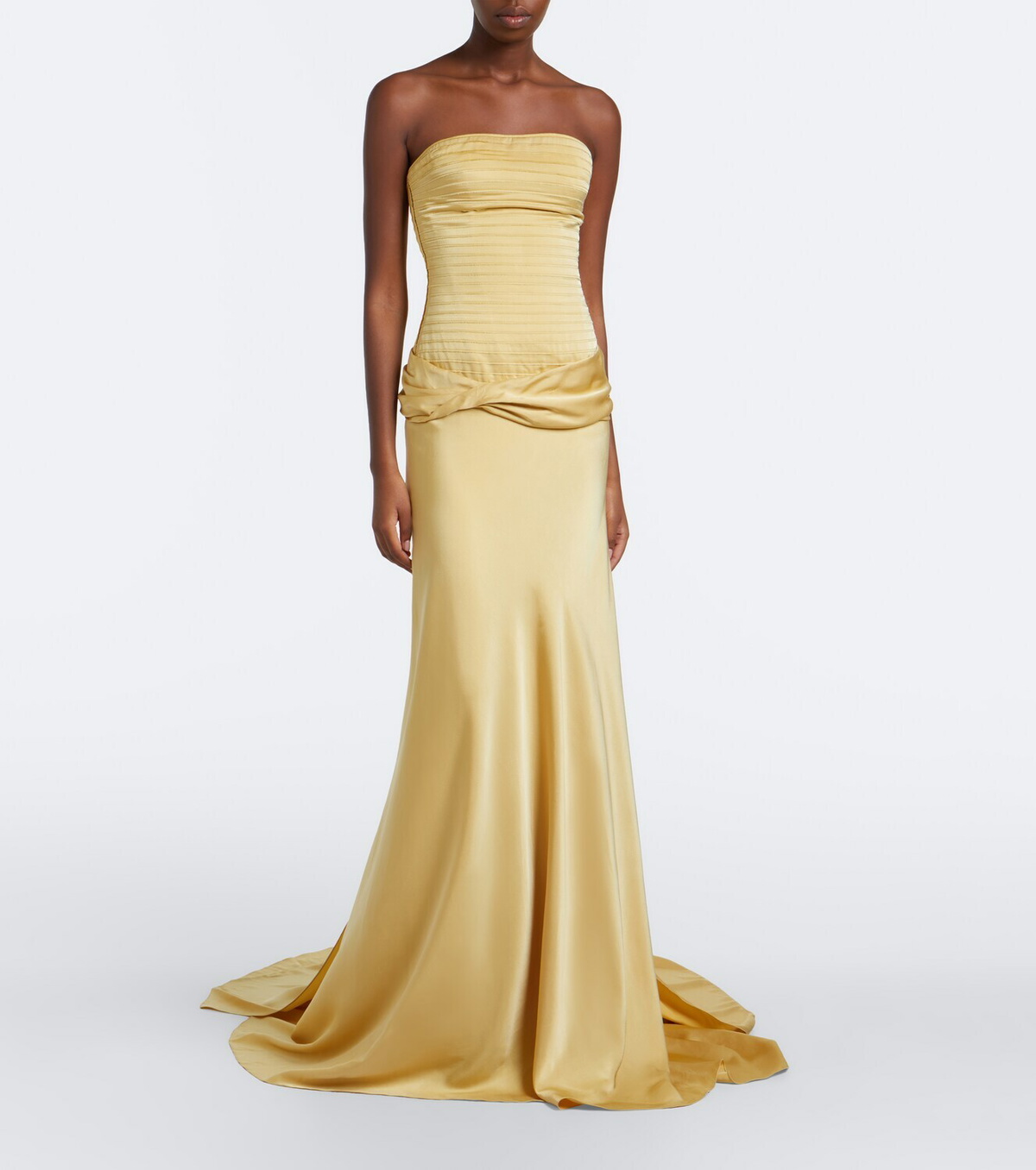 Marmar Halim Satin corset gown