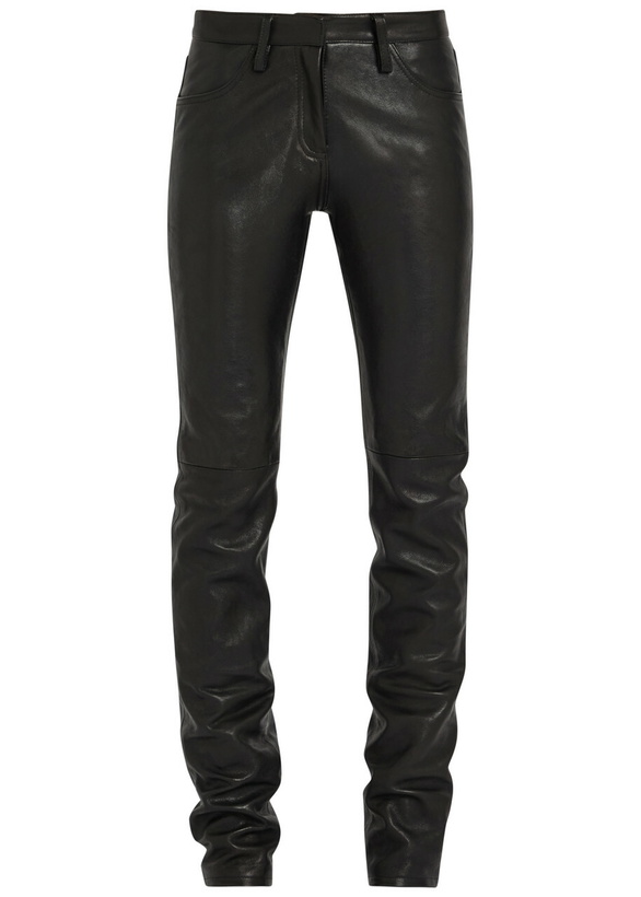 Photo: Aaron Esh Slim-leg Leather Trousers Black