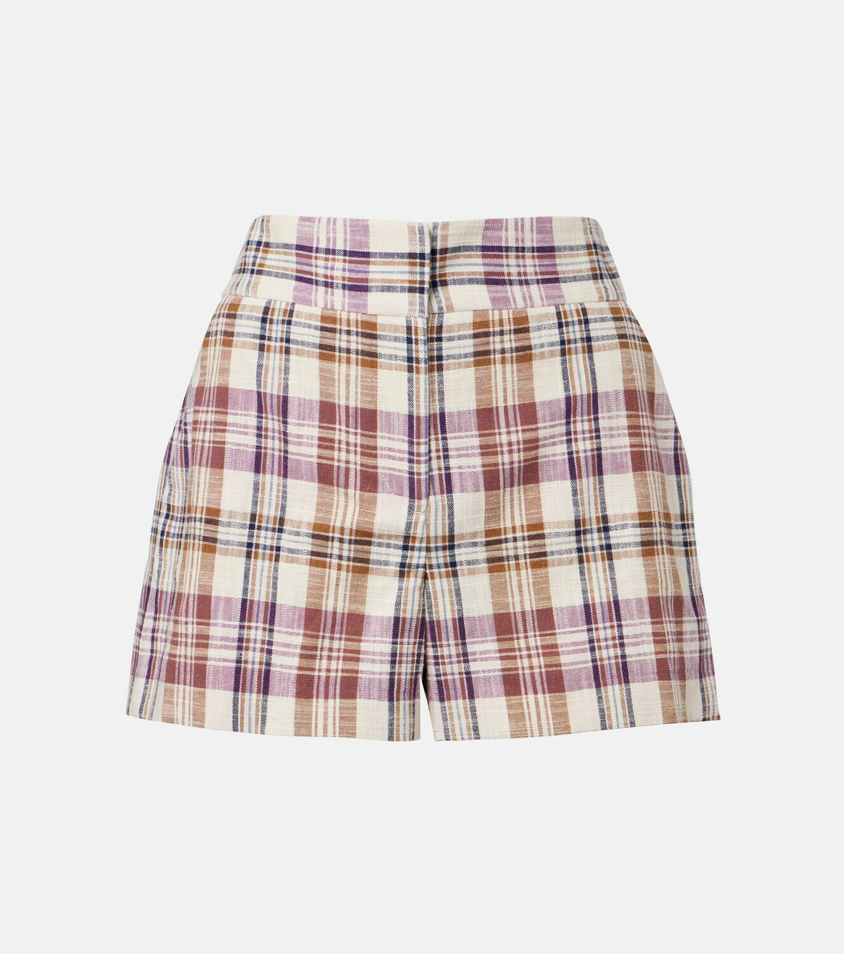 Veronica Beard Allen cotton-blend plaid shorts