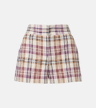 Veronica Beard Allen cotton-blend plaid shorts
