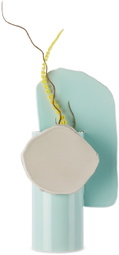 Vitra Blue & Off-White 'Découpage' Vase