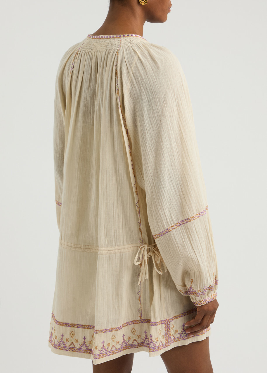 【ISABEL MARANT ETOILE】cotton-voile ミニ ドレス Isabel Marant étoile Parsley Embroidered Cotton-voile Mini
