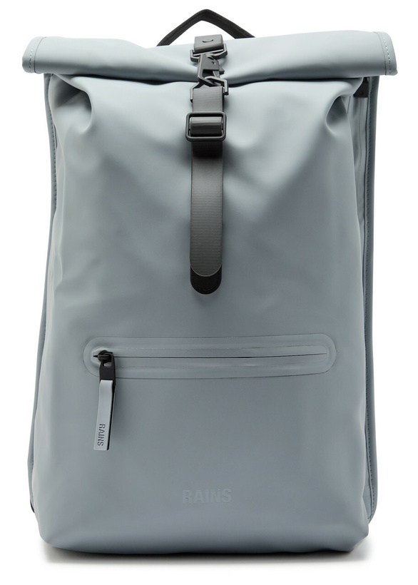 Photo: Rains Rolltop Waterproof Backpack - Blue - One Size