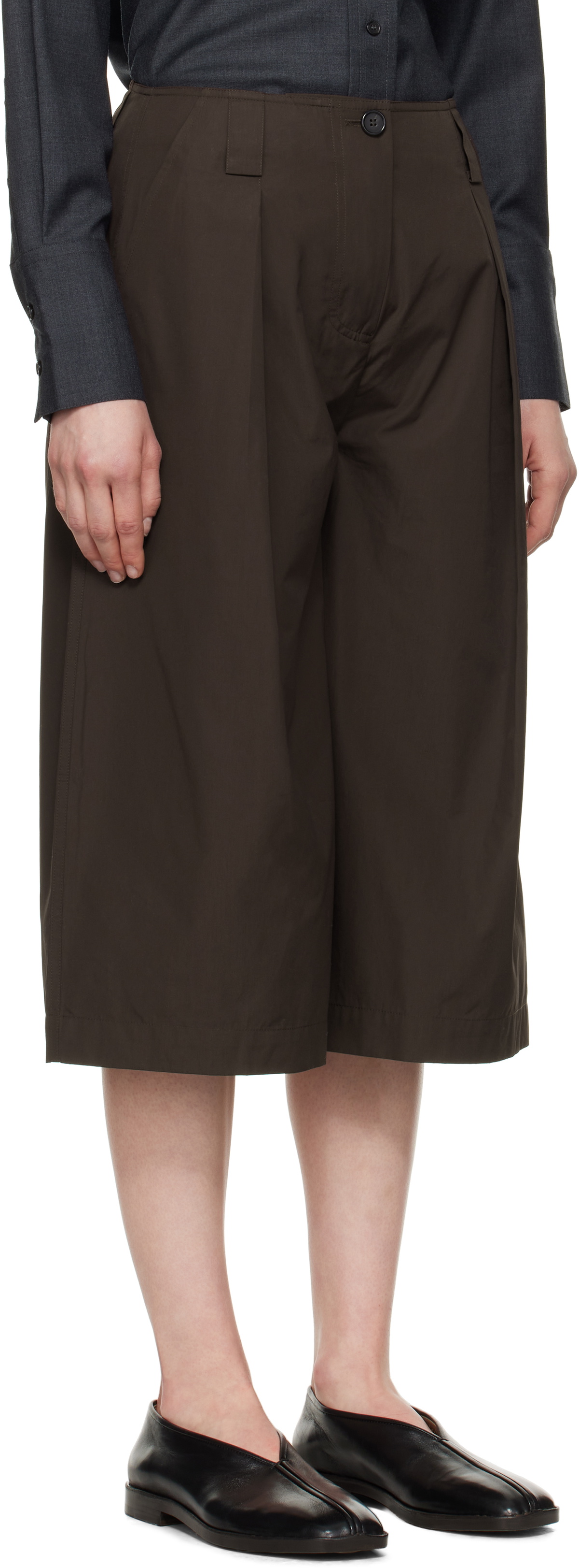 CO Brown Poplin Culotte Trousers