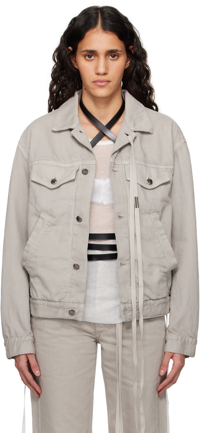 Ann Demeulemeester Beige Marthe Denim Jacket
