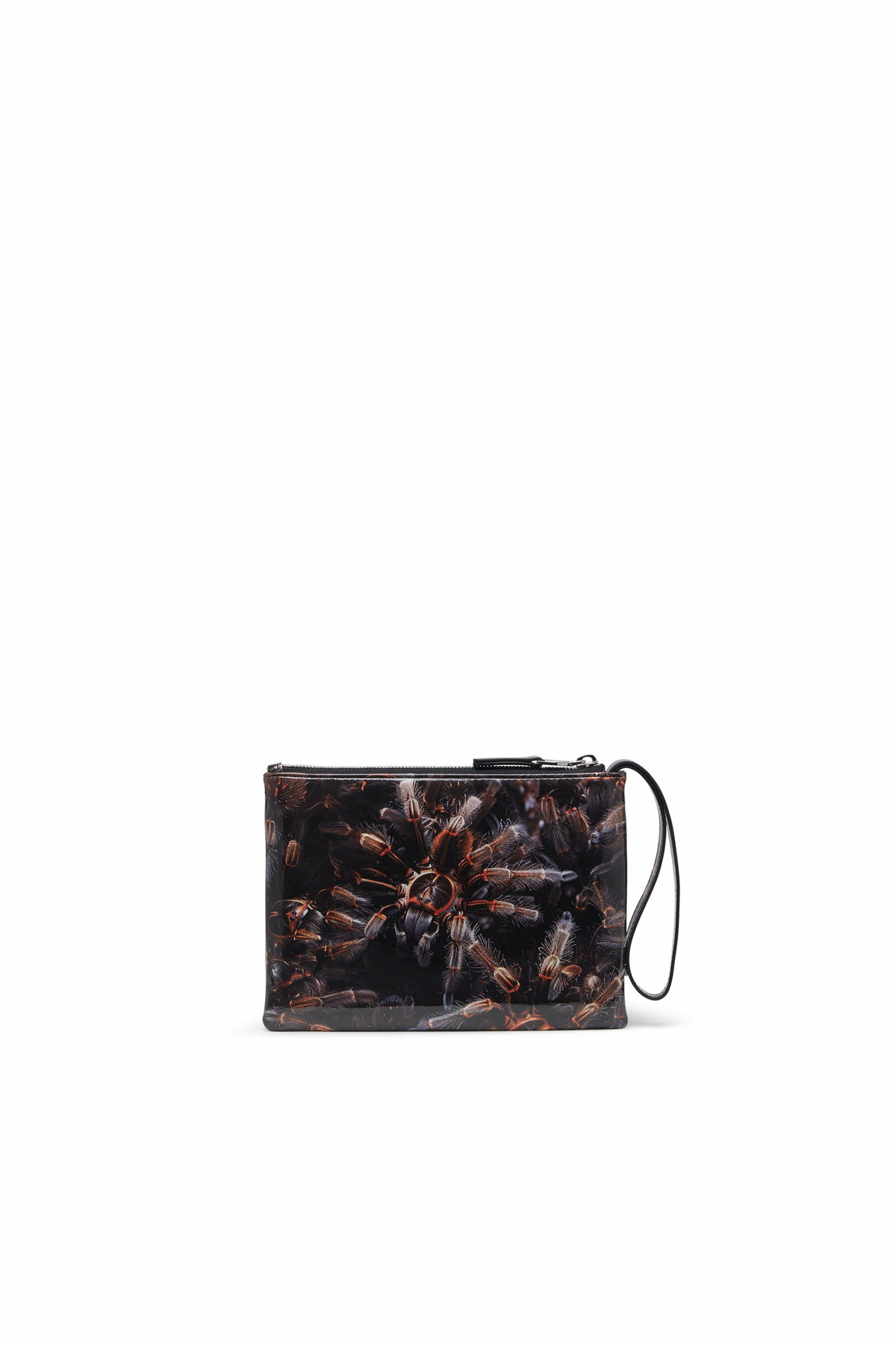 Diesel Pouch in printed glossy PU - Small Wallets Womens in Black