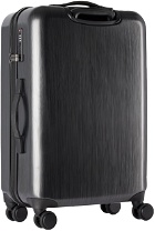 Emporio Armani Gray Embossed Eagle Medium Suitcase