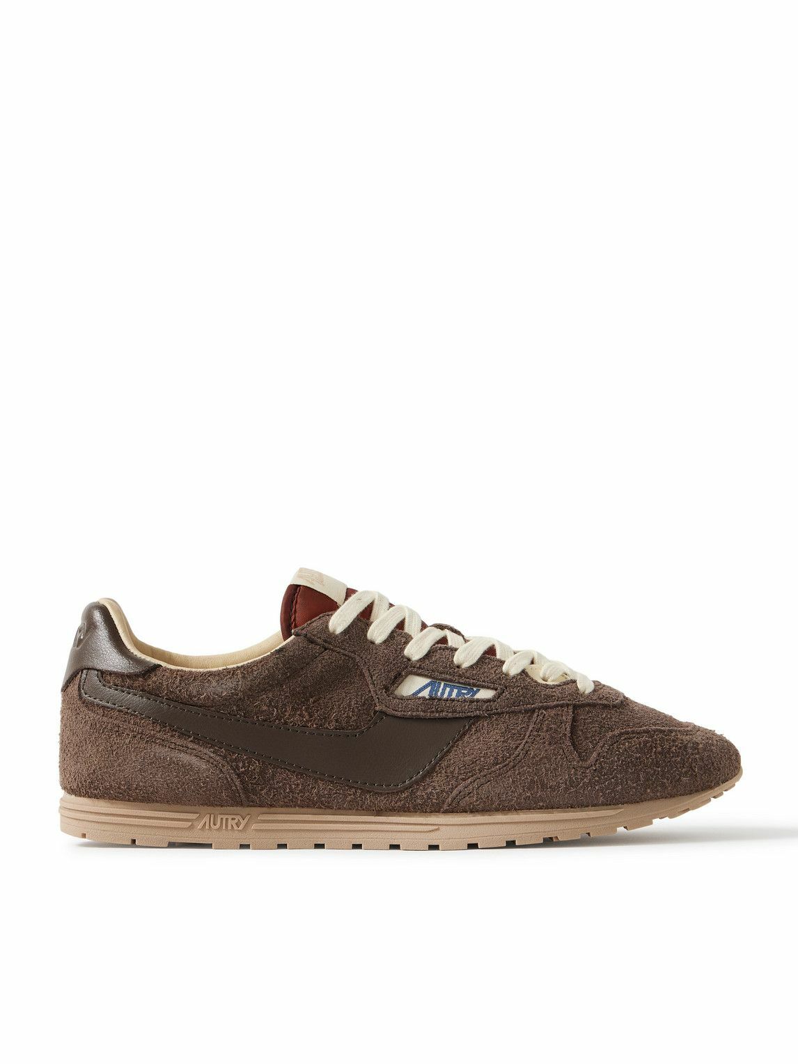 Autry - Windspin Low Leather-Trimmed Brushed-Suede Sneakers