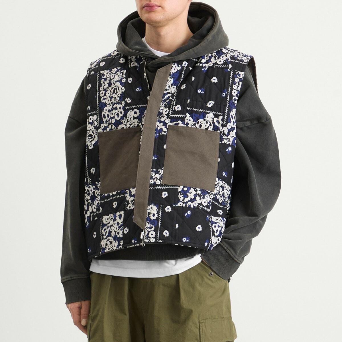 NOMARHYTHM TEXTILE Men's Reversible Work Vest in Gray