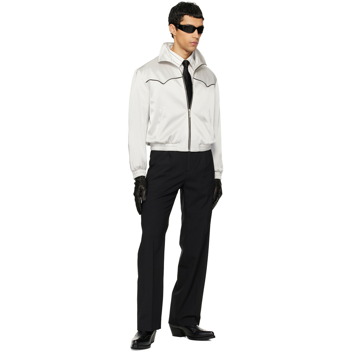 Ernest W. Baker Gray Western Track Jacket