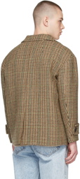 We11done Beige Oversized Plaid Blazer