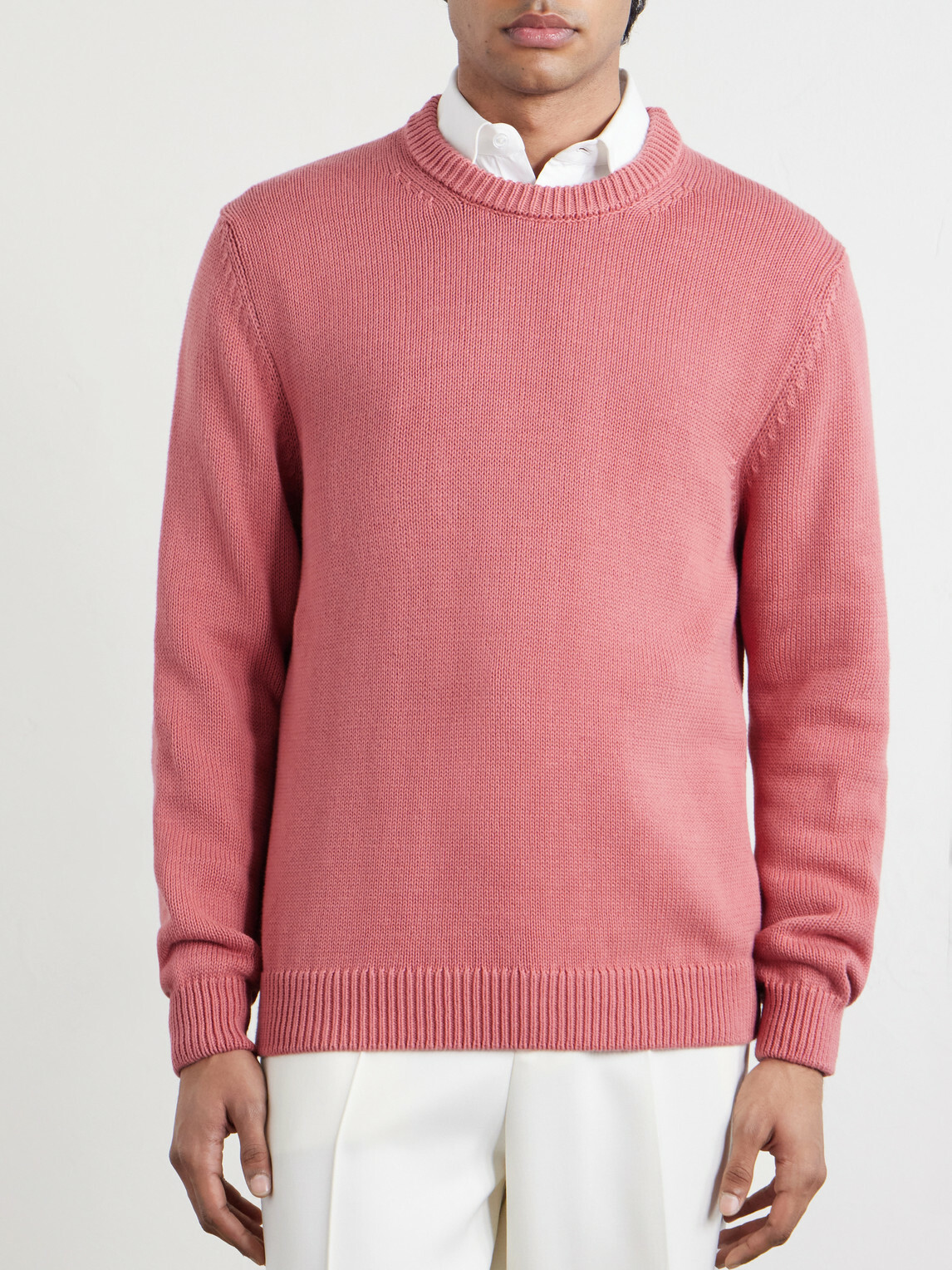 Slowear - Slim-Fit Cotton Sweater - Pink