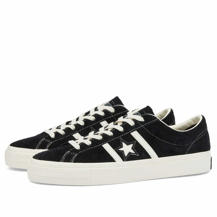 Photo: Converse One Star Academy Pro Suede Sneakers in Black/Egret