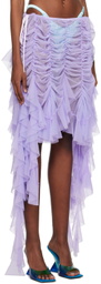 Ester Manas Purple Ruched Midi Skirt