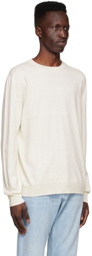 Agnona Off-White Cotton & Cashmere Sweater