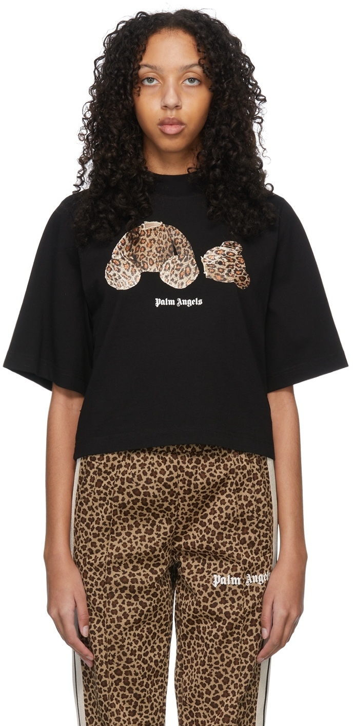 LEOPARD BEAR T-SHIRT in black - Palm Angels® Official