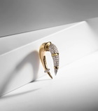 Rainbow K Horn 14kt gold single earring with diamonds
