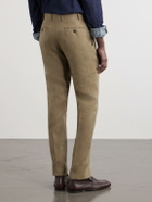 Canali - Straight-Leg Linen Suit Trousers - Neutrals