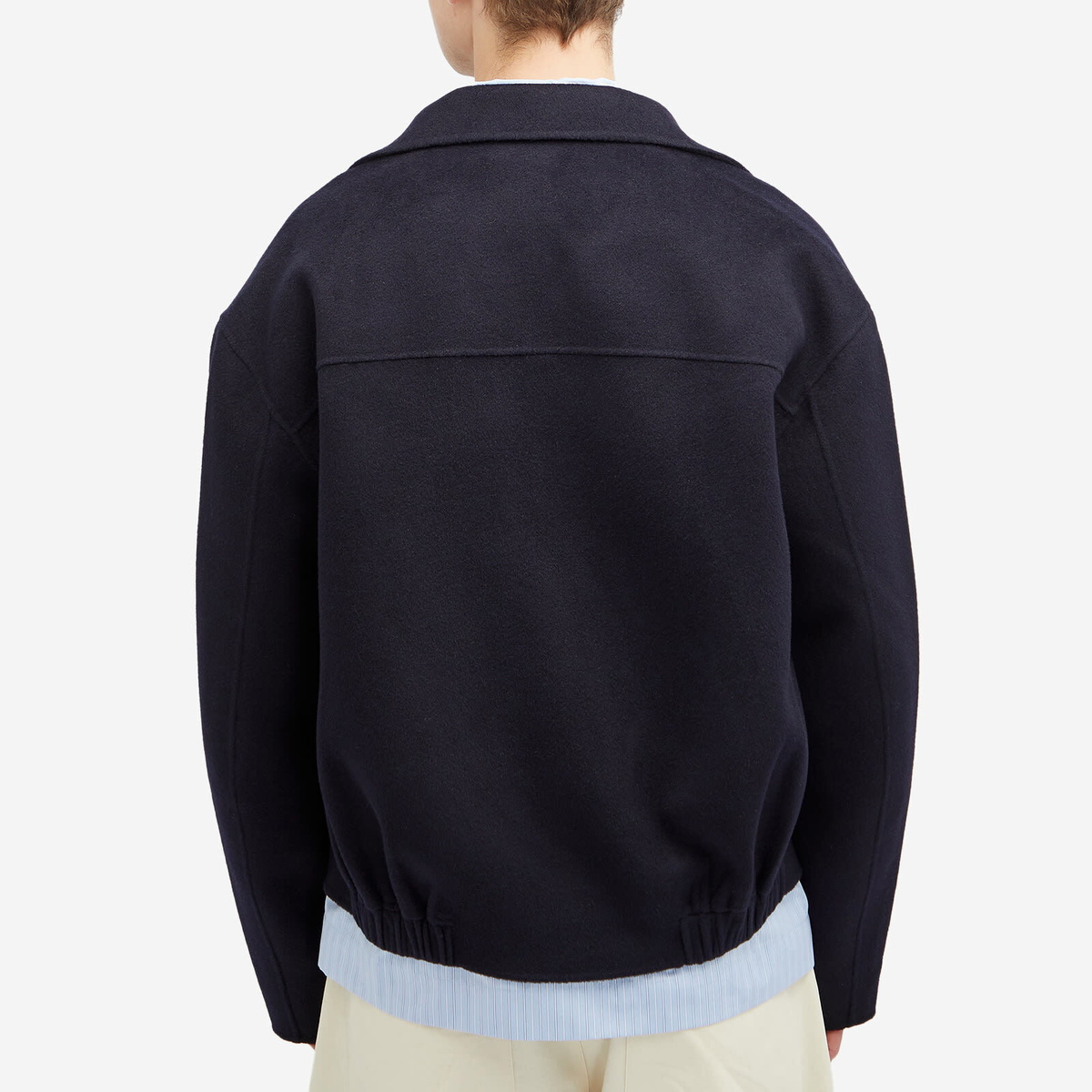 Róhe Men's Double-Faced Wool Jacket in Navy