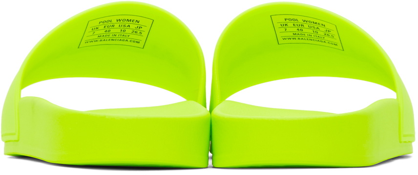Balenciaga Yellow Logo Pool Slides Balenciaga display picture 2