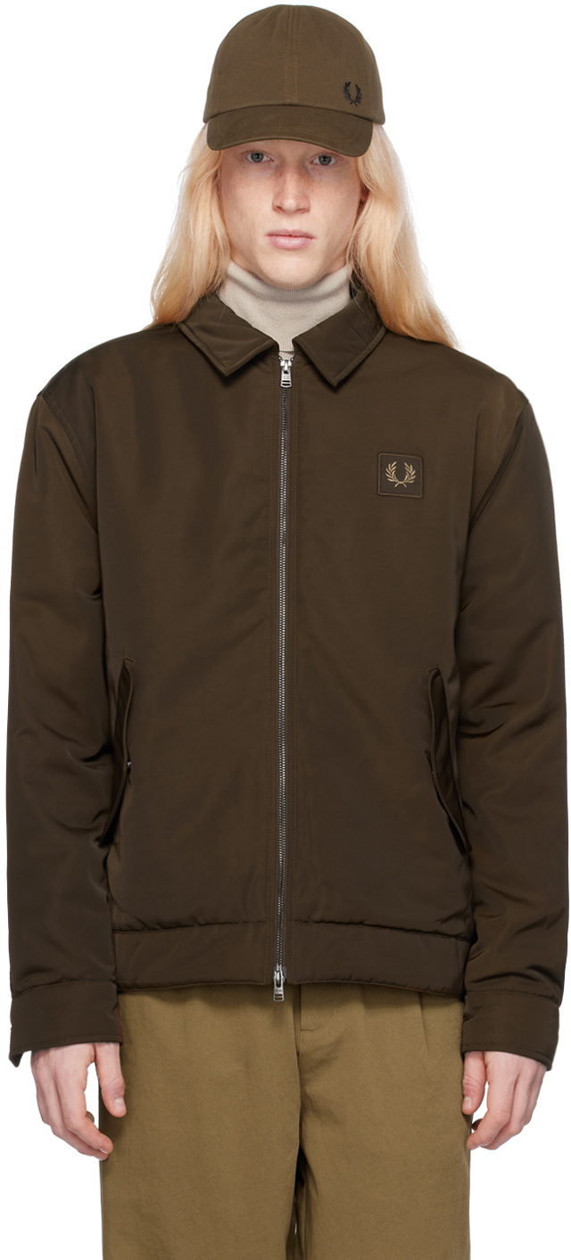 Fred Perry Brown Zip Through Jacket Fred Perry