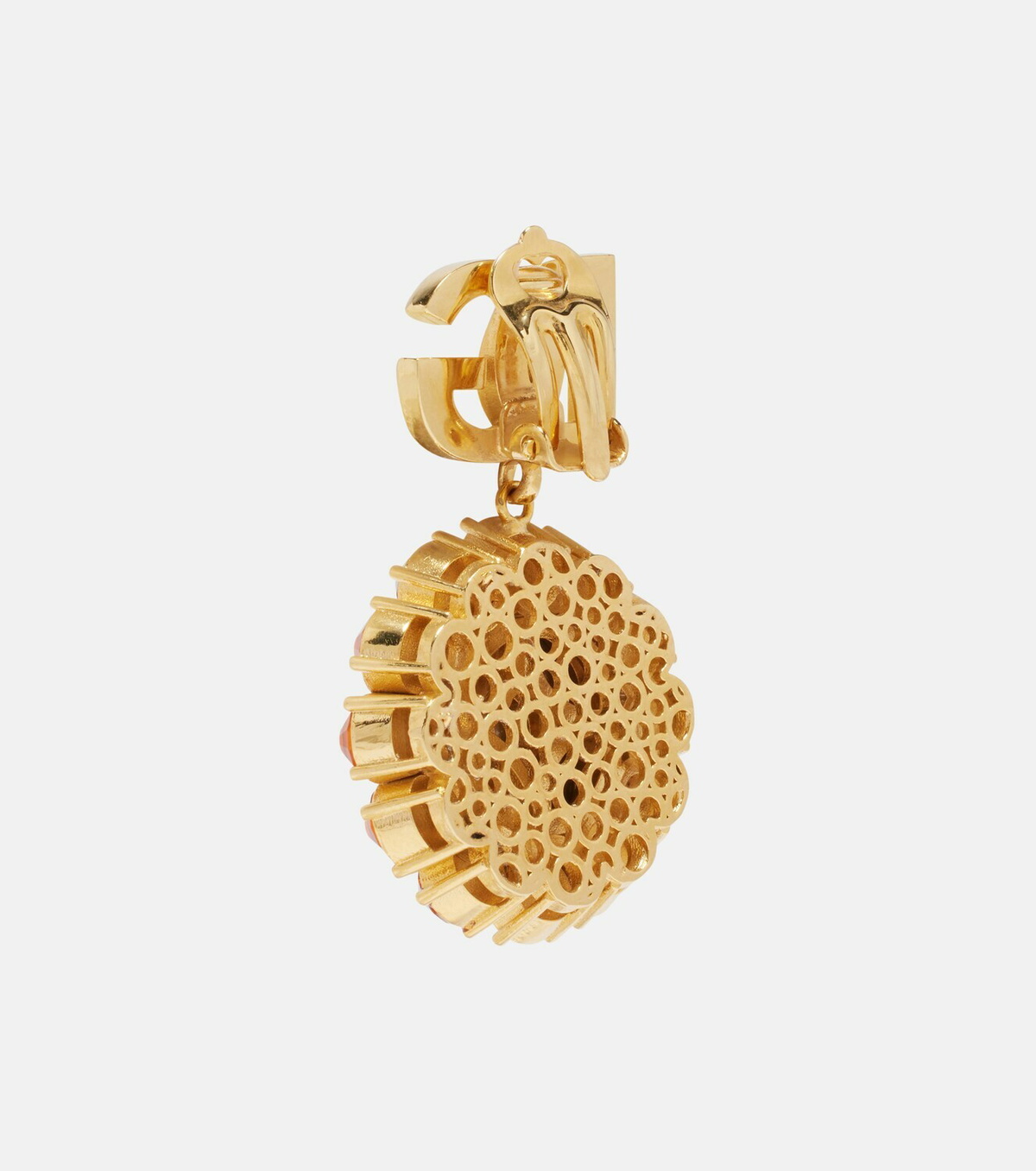 Dolce&Gabbana DG embellished clip-on earrings