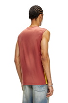 Diesel Sun-faded tank top with side bands - T-Shirts Mens in Red