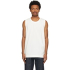 Dries Van Noten Off-White Cotton Jersey Tank Top