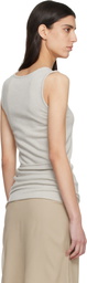 LE17SEPTEMBRE Gray Long Scoop Sleeveless Tank Top