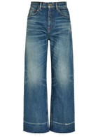 Chloe Distressed Straight-leg Jeans Denim