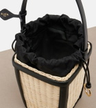 Alaïa Small wicker and leather bucket bag