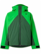 Goldwin - Logo-Embroidered Two-Tone Padded Hooded Ski Jacket - Green