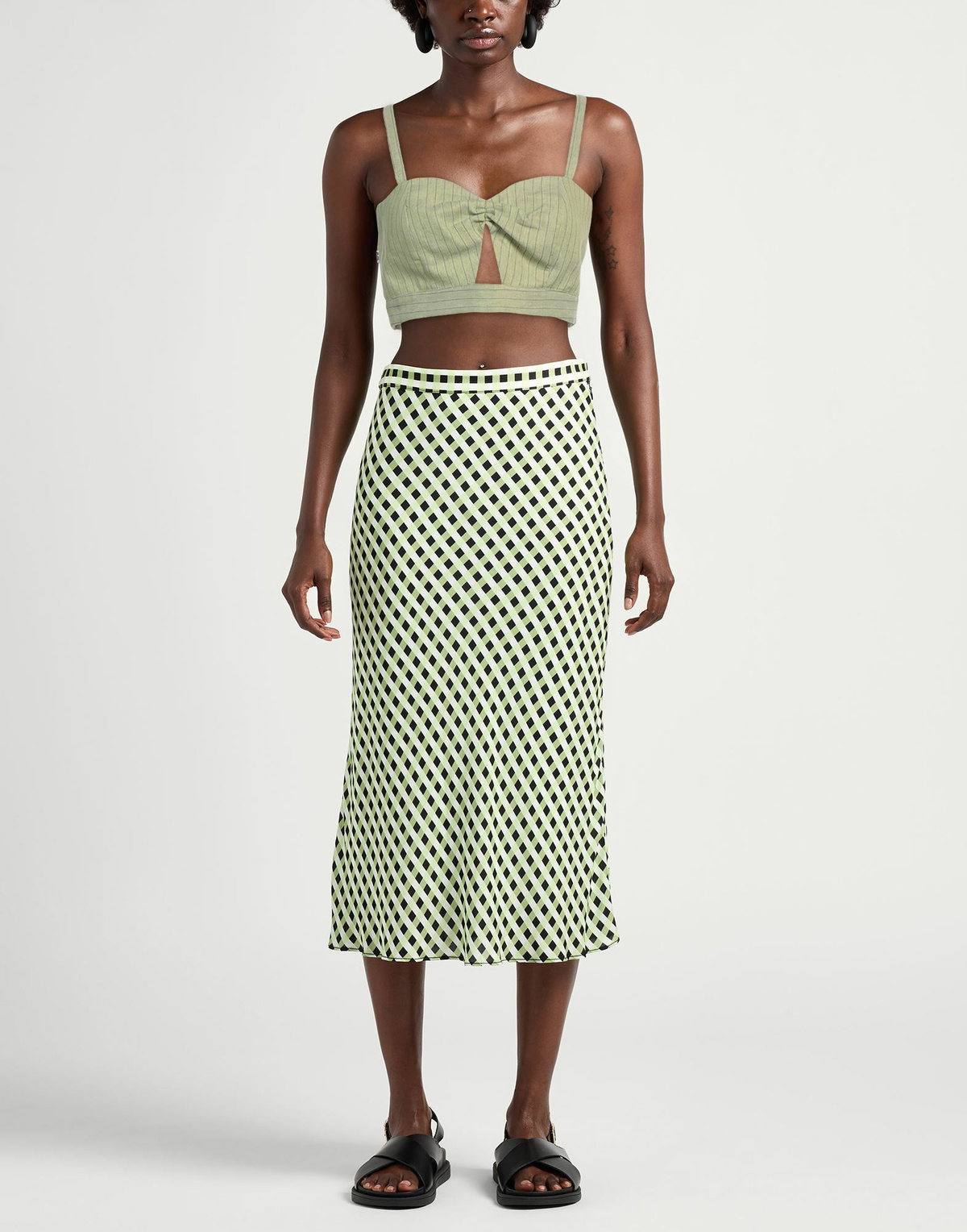 Jijil Womens Top in Sage green