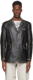 Eytys Black Leather Cameron Blazer