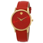 Movado Museum Classic Year of the Rabbit Quartz Red Dial Ladies Watch 0607713